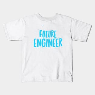 Future Engineer Boys Design Engineer Dad Blue Kids T-Shirt